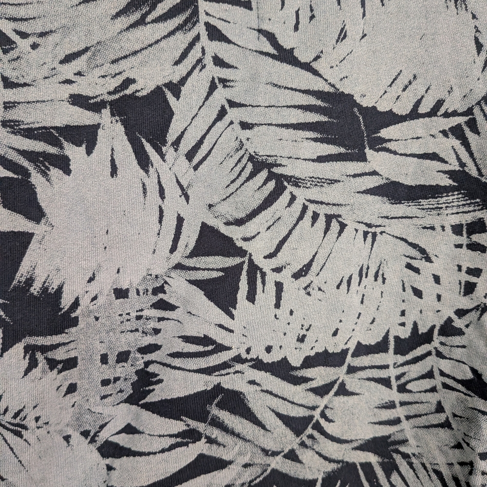 Gray And Black Leaf Pattern Sweater - image 2